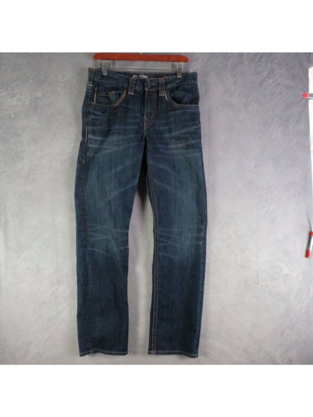 Silver Jeans Mens 29x32 Blue Grayson Straight Dark Wash Retro Stretch Denim